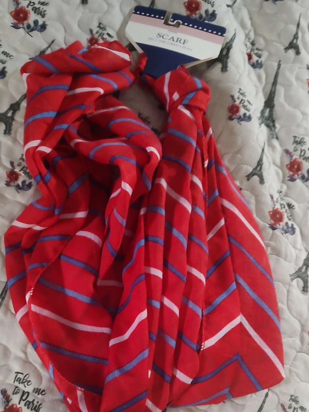 Red Striped Scarf
